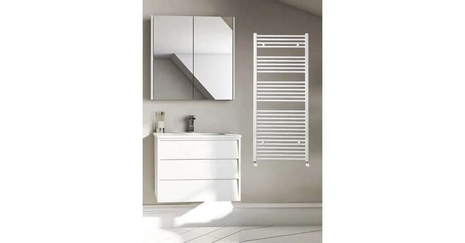 TECHNIK THERM Angora egyenes törölközőszárító radiátor, fehér, 600×1100 ...